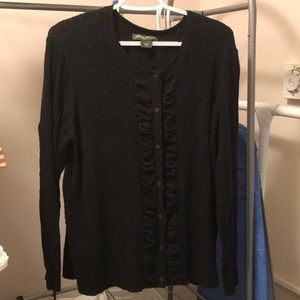 Women’s black cardigan sweater